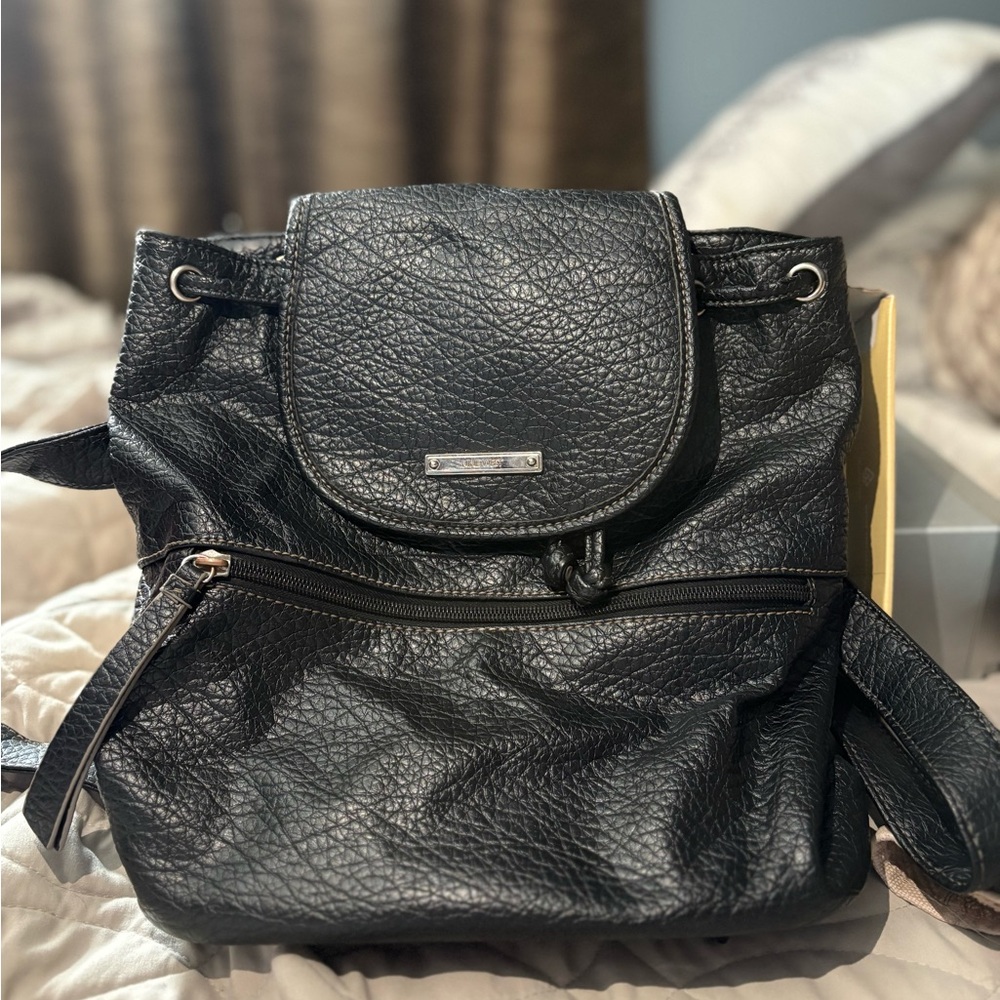 Nine West Black Textured Backpack